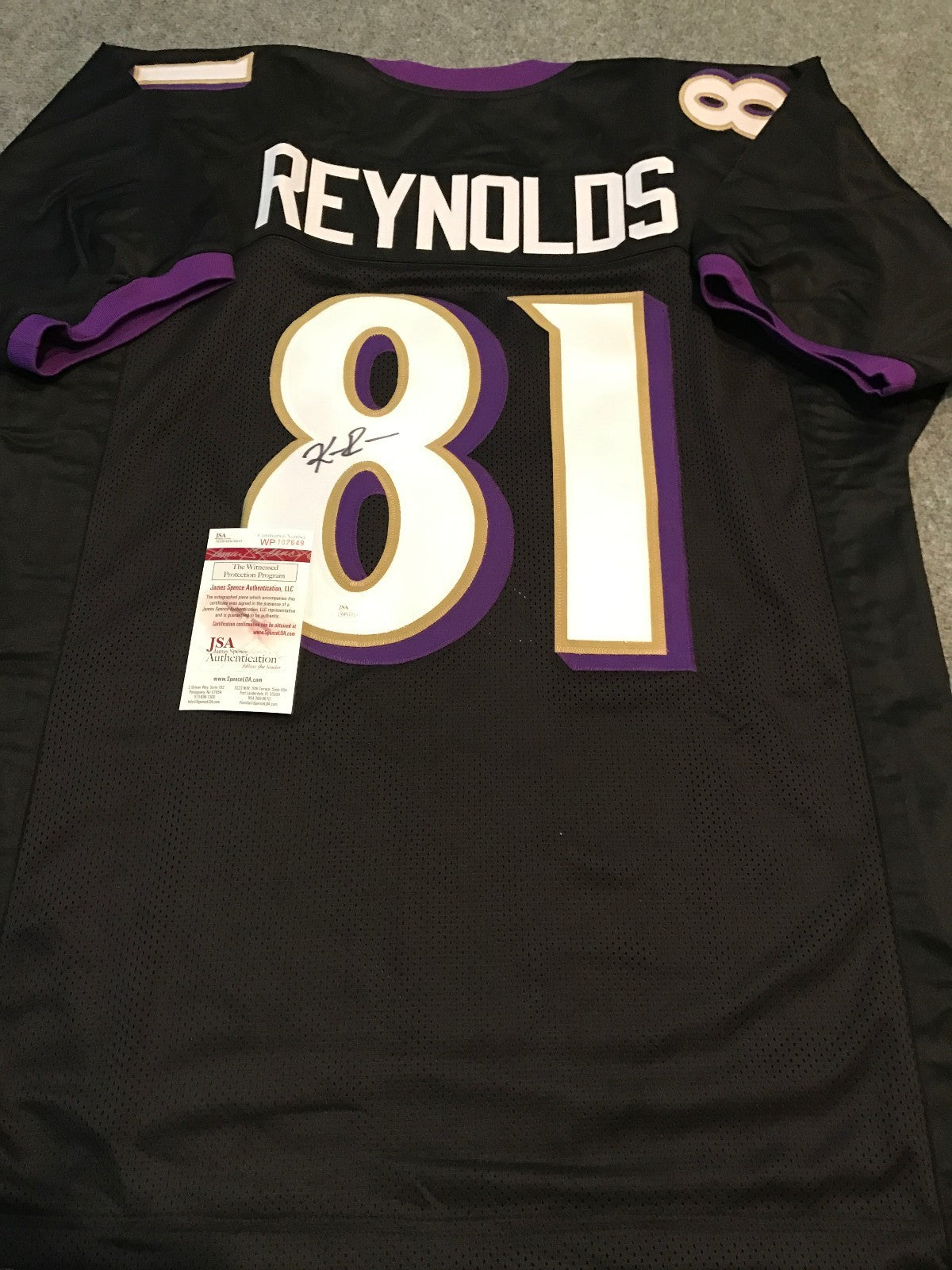 Keenan Reynolds Autographed Signed Baltimore Ravens Jersey Jsa Coa