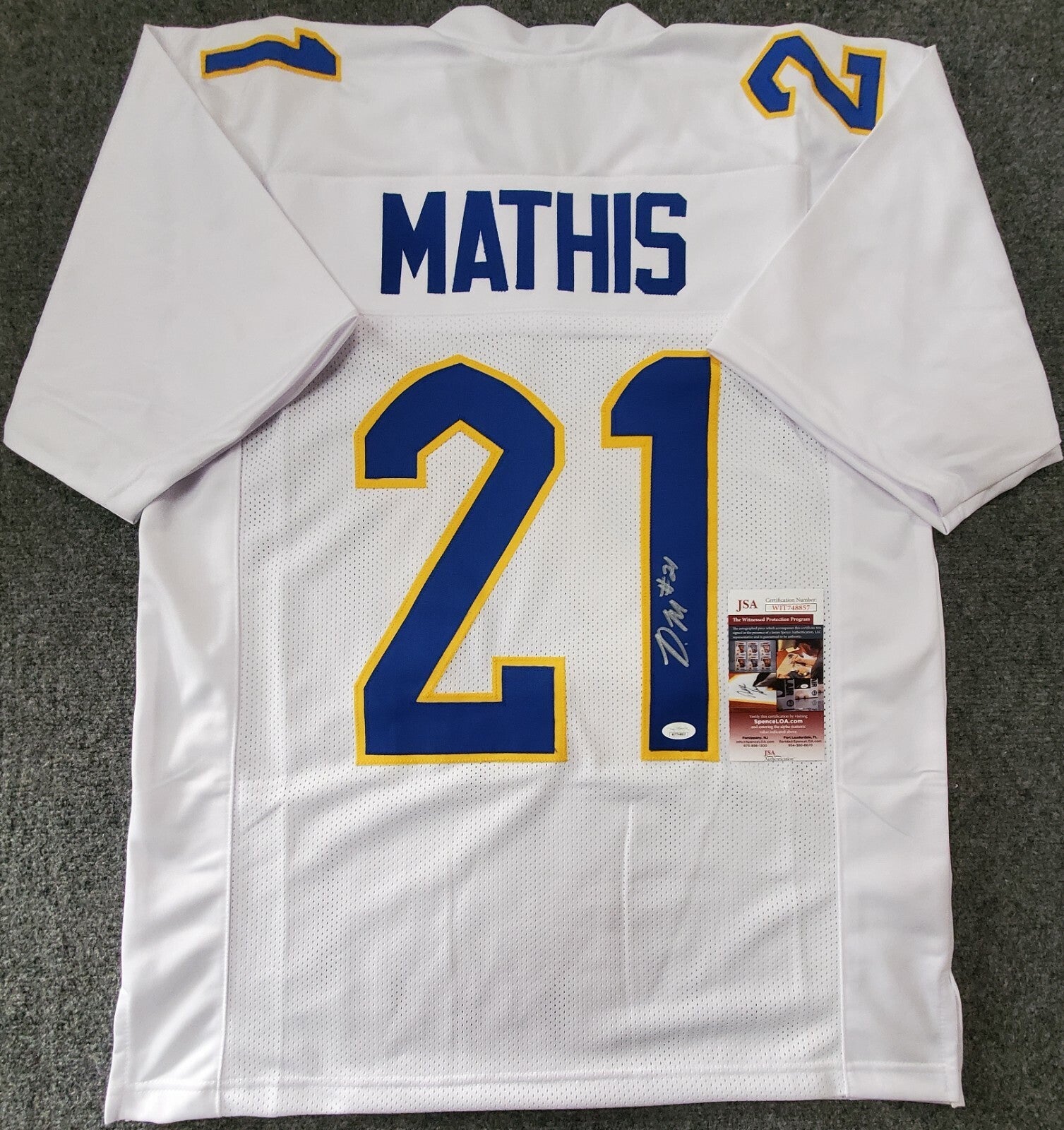 Pitt Panthers Damarri Mathis Autographed Signed Jersey Jsa Coa