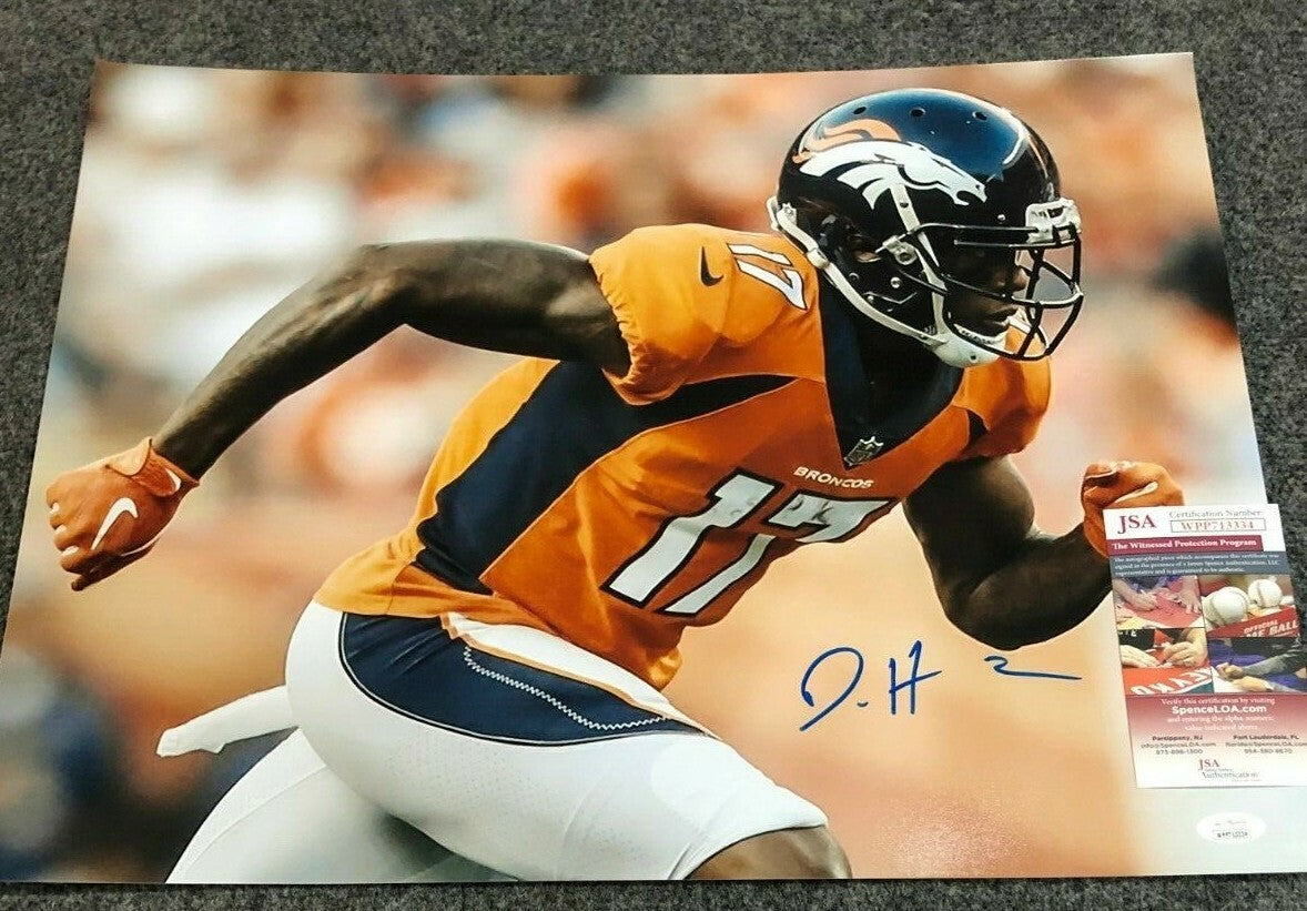 Denver Broncos Daesean Hamilton Autographed Signed 16X20 Photo Jsa Coa