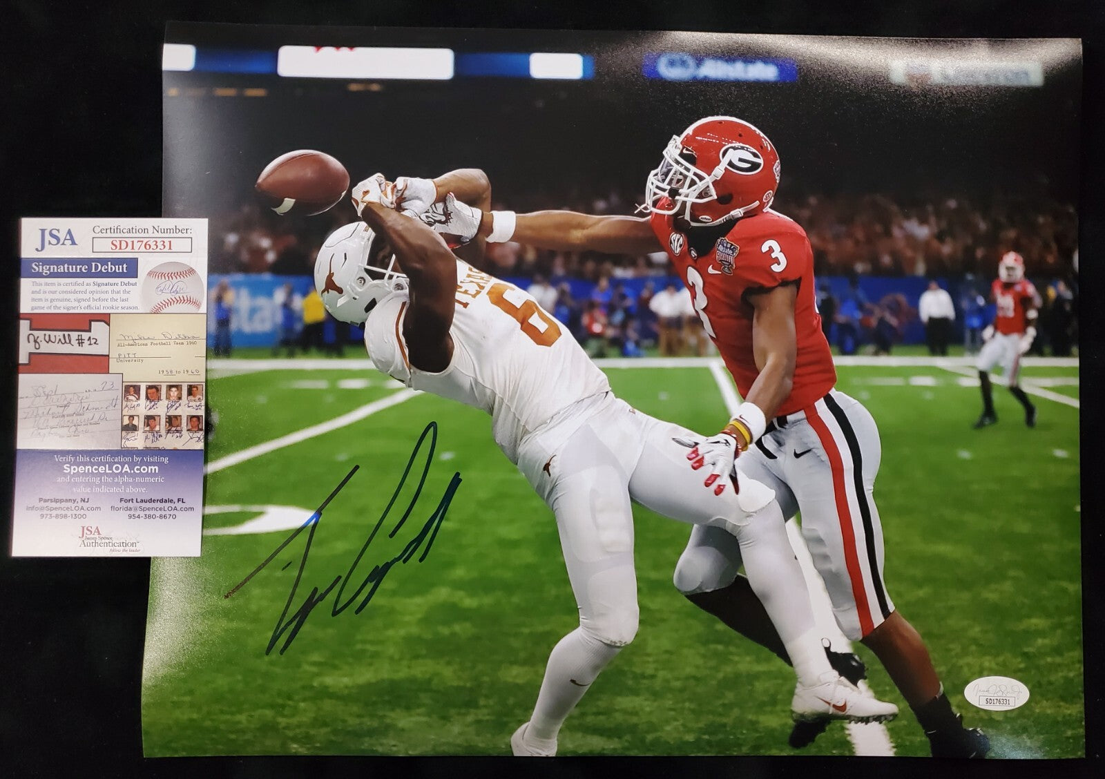Georgia Bulldogs Tyson Campbell Autographed Signed 11X14 Photo Jsa Coa