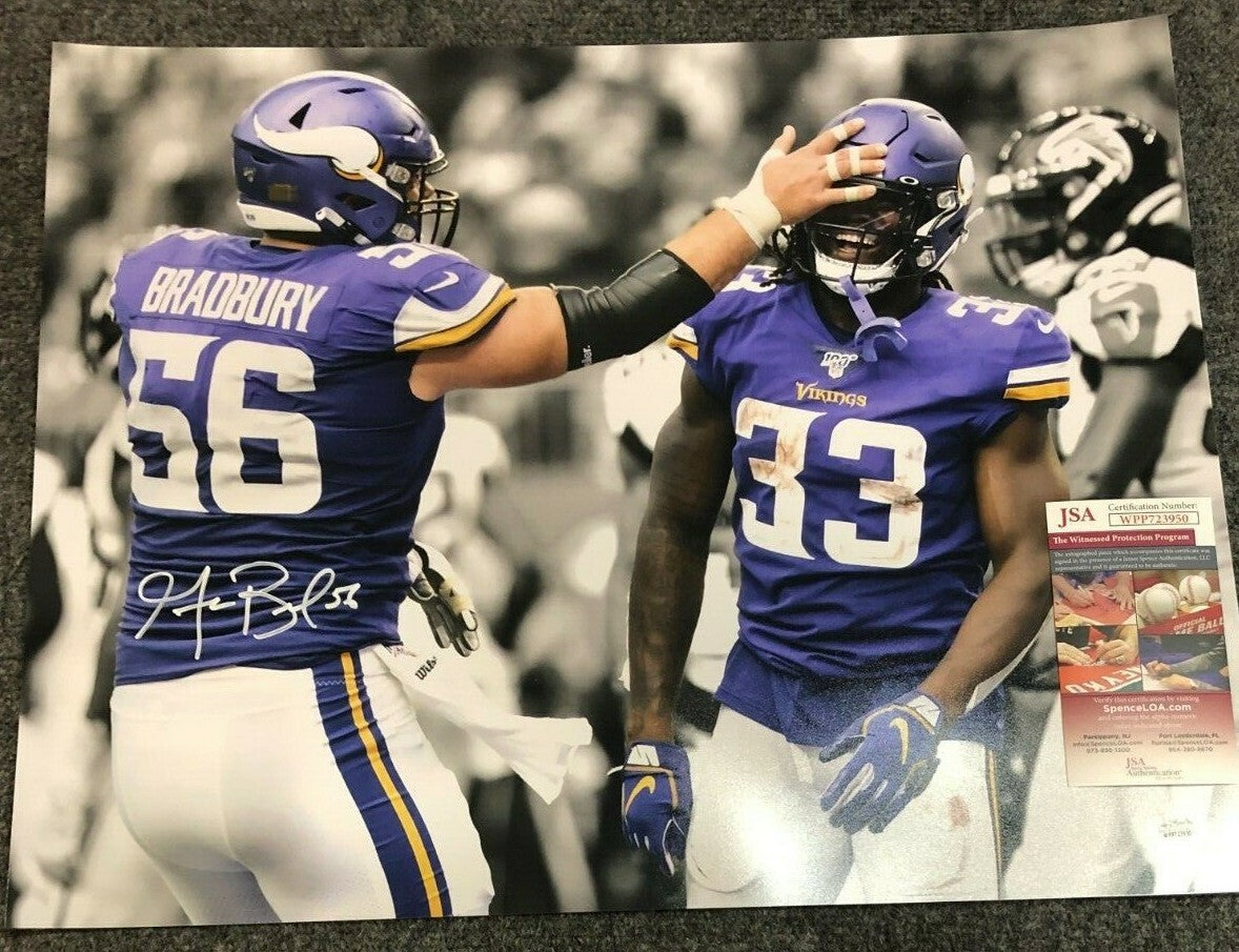 Minnesota Vikings Garrett Bradbury Autographed Signed 16X20 Photo Jsa Coa