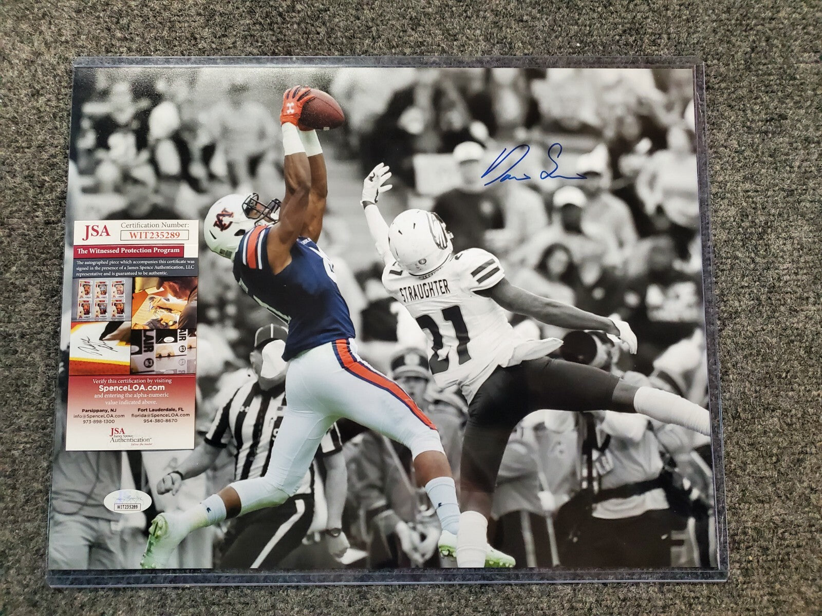 Darius Slayton Autographed Signed Auburn Tigers 11X14 Photo Jsa Coa