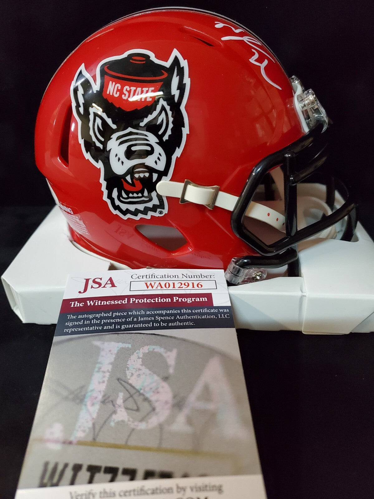 Nyheim Hines Autographed Signed Nc State Speed Mini Helmet Jsa Coa