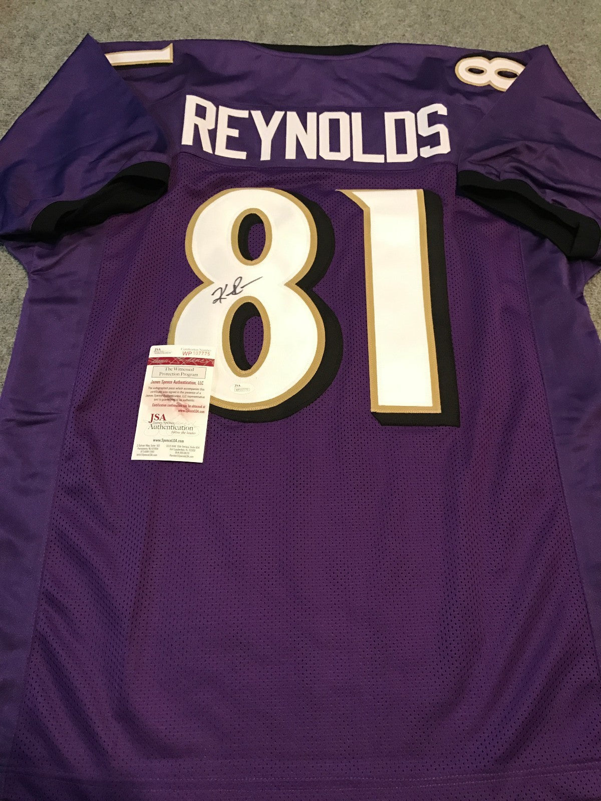 Keenan Reynolds Autographed Signed Baltimore Ravens Jersey Jsa Coa