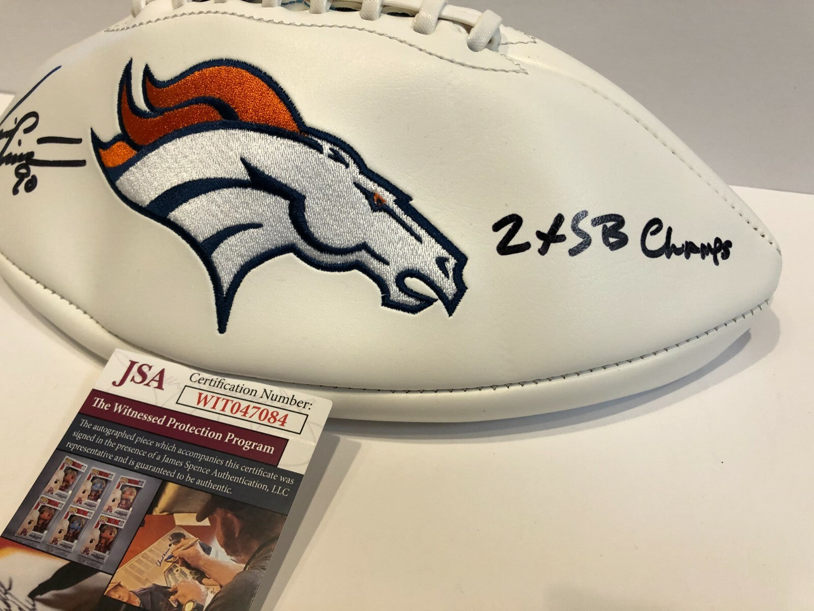 Neil Smith Autographed Signed Inscribed Denver Broncos Logo Football Jsa Coa