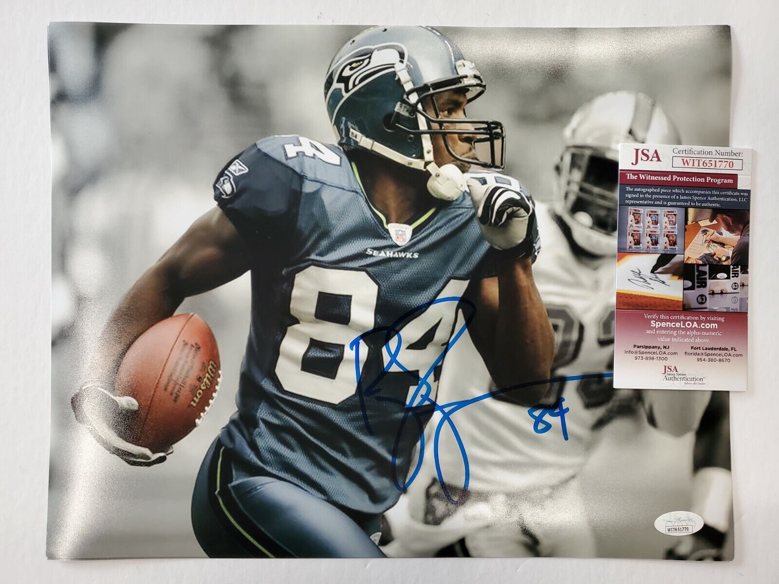 Seattle Seahawks Bobby Engram Autographed Signed 11X14 Photo Jsa Coa