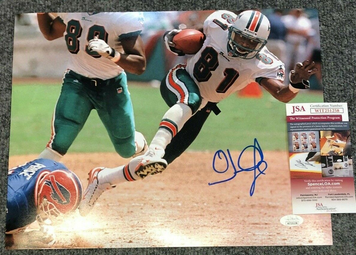 Miami Dolphins Oj Mcduffie Autographed Signed 11X14 Photo Jsa Coa