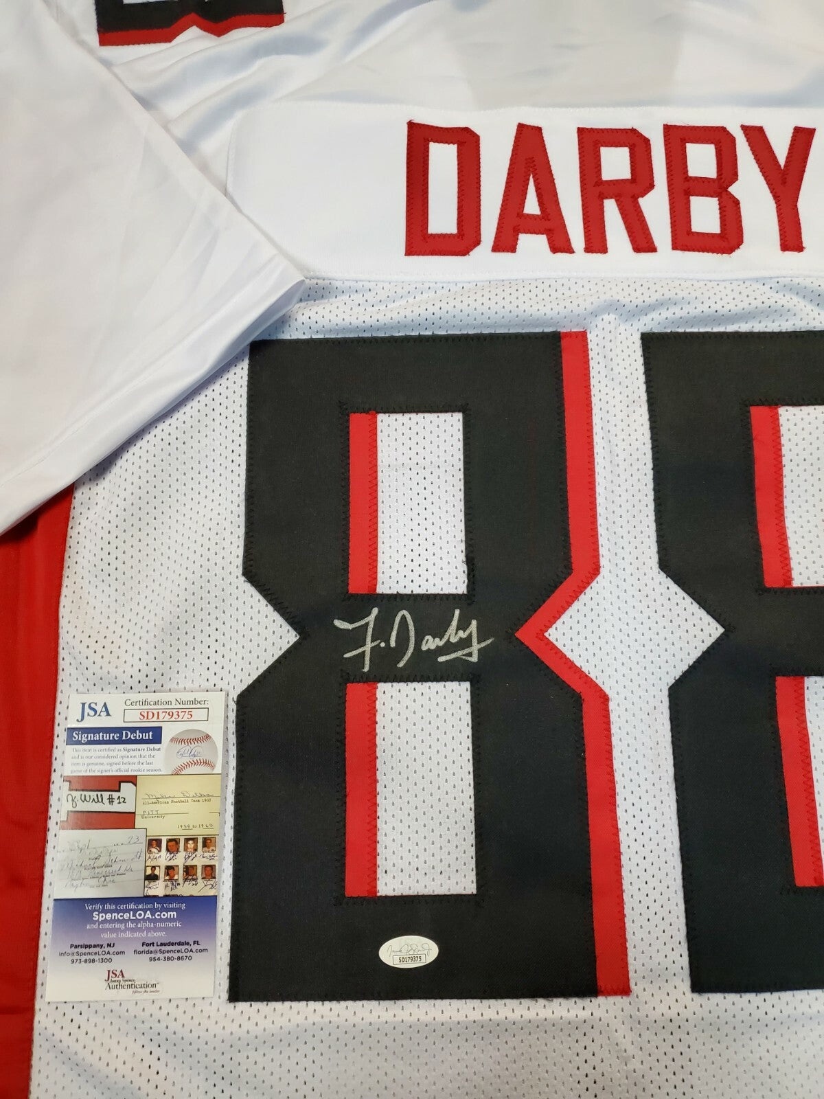 Atlanta Falcons Frank Darby Autographed Signed Jersey Jsa Coa
