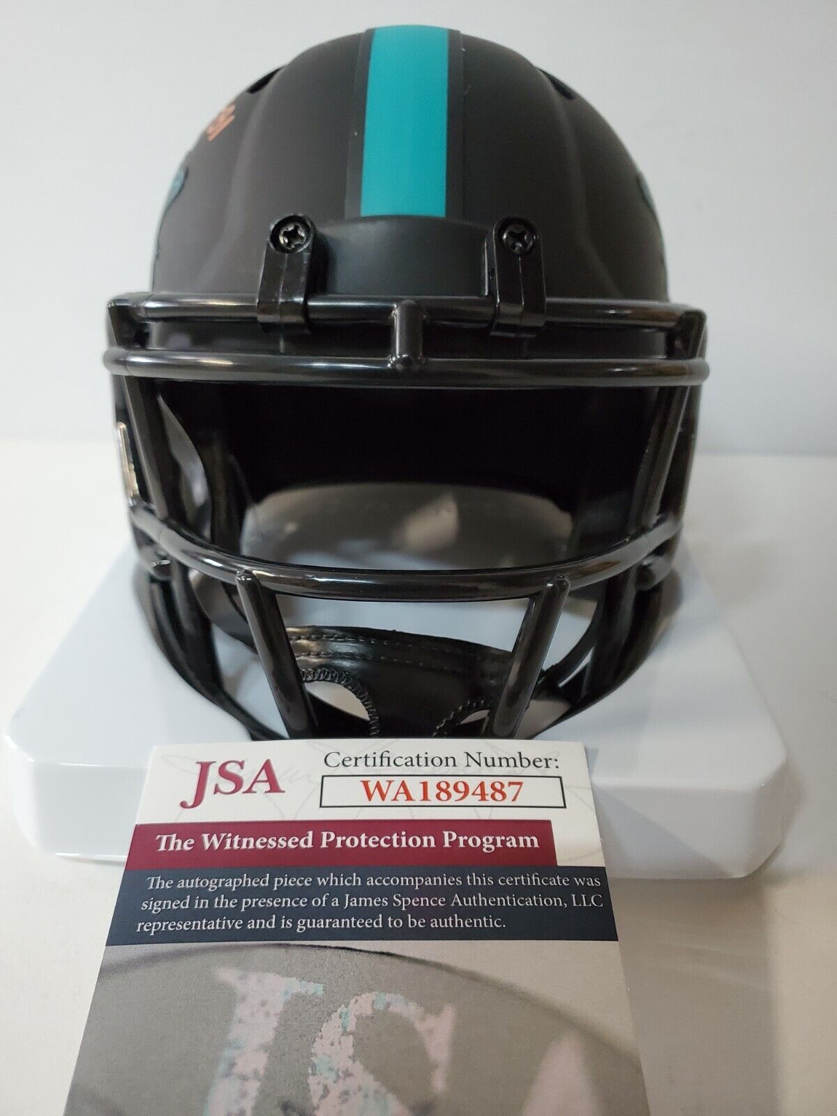 Oj Mcduffie Autographed Signed Miami Dolphins Speed Eclipse Mini Helmet Jsa Coa