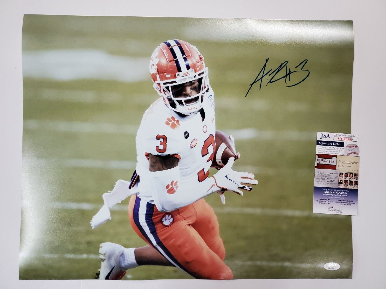Clemson Tigers Amari Rodgers Autographed Signed 16X20 Photo Jsa Coa