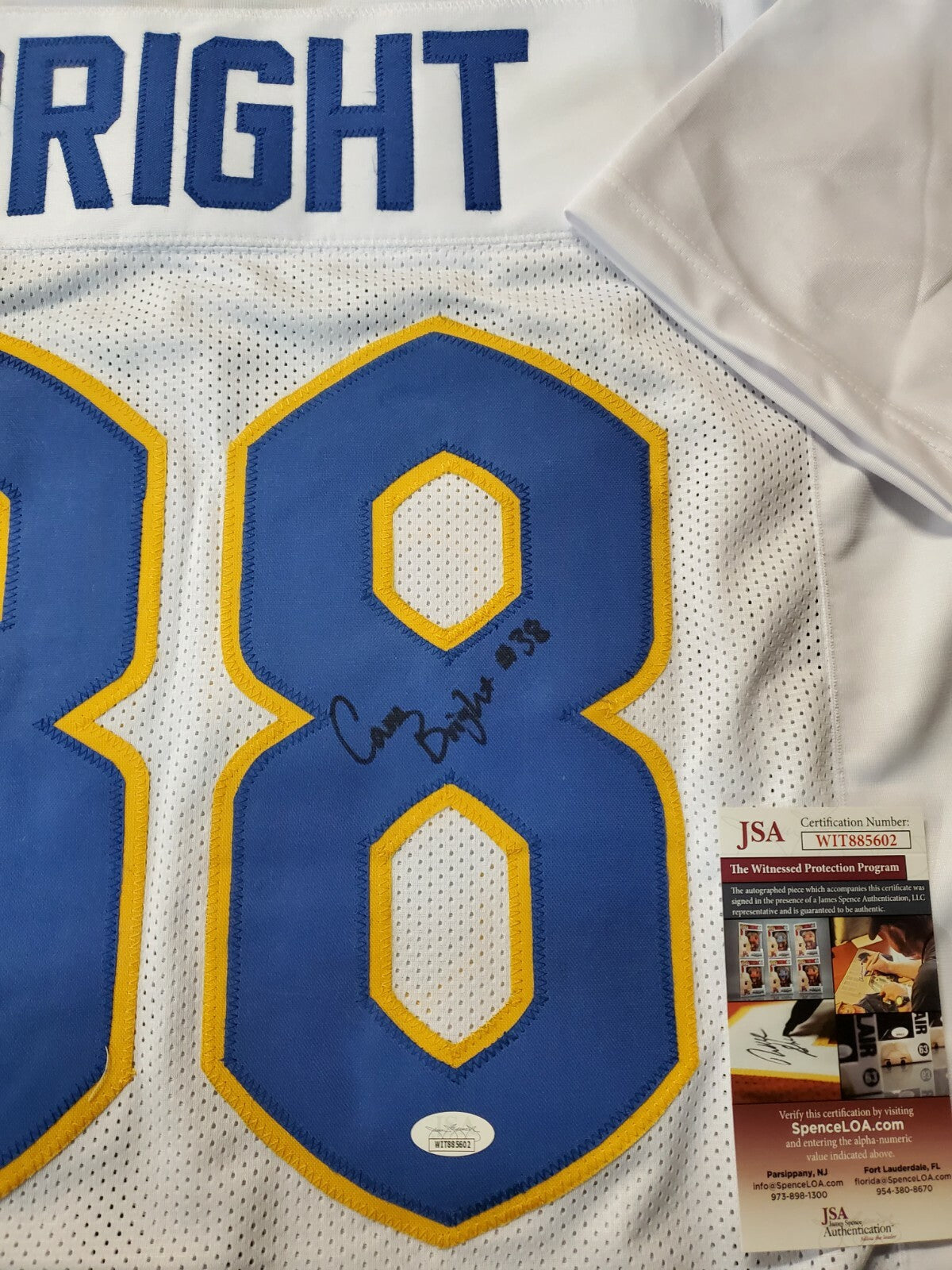 Pitt Panthers Cam Bright Autographed Signed Jersey Jsa Coa