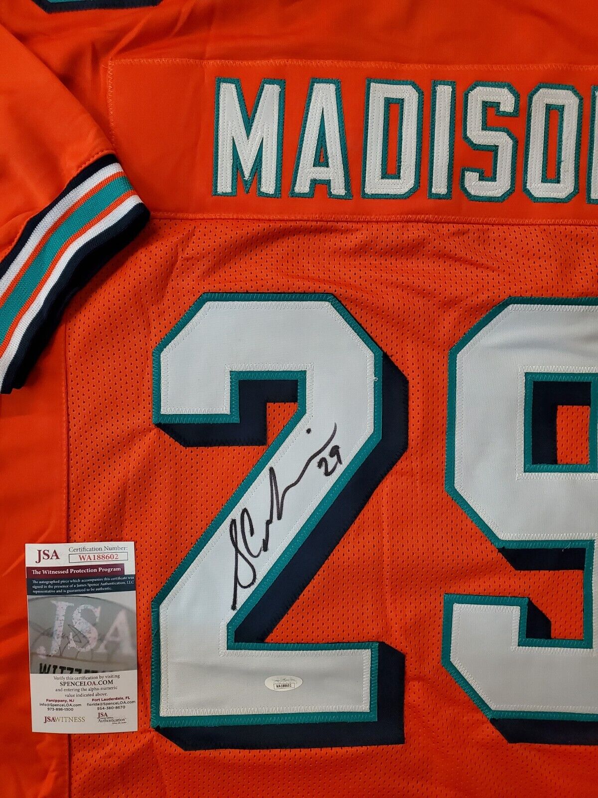 Miami Dolphins Sam Madison Autographed Signed Jersey Jsa Coa
