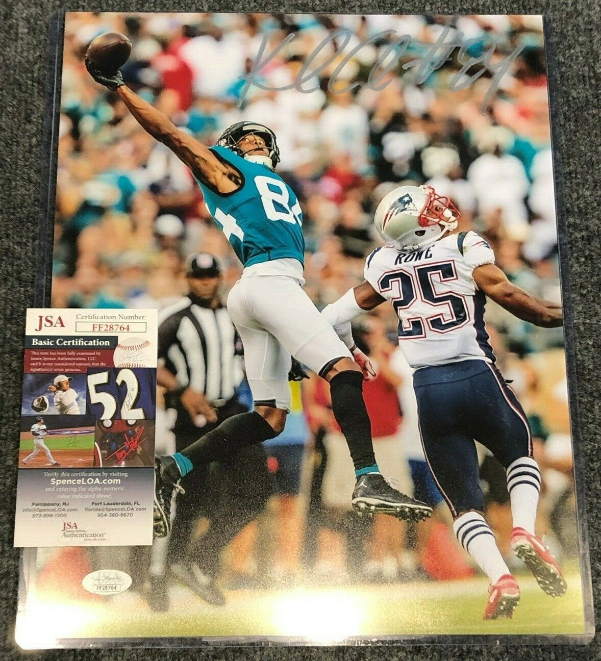 Jacksonville Jaguars Keelan Cole Autographed Signed 11X14 Photo Jsa Coa