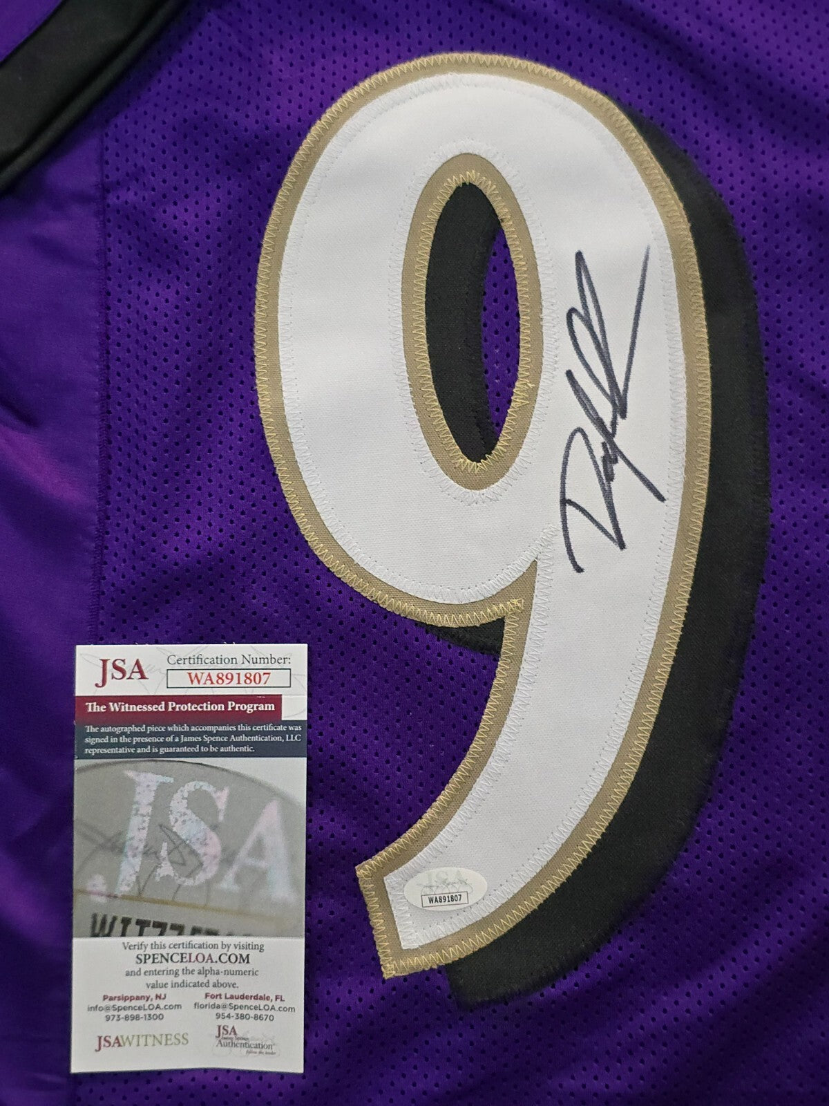 Baltimore Ravens Odafe Jayson Oweh Autographed Signed Jersey Jsa Coa Old Gold