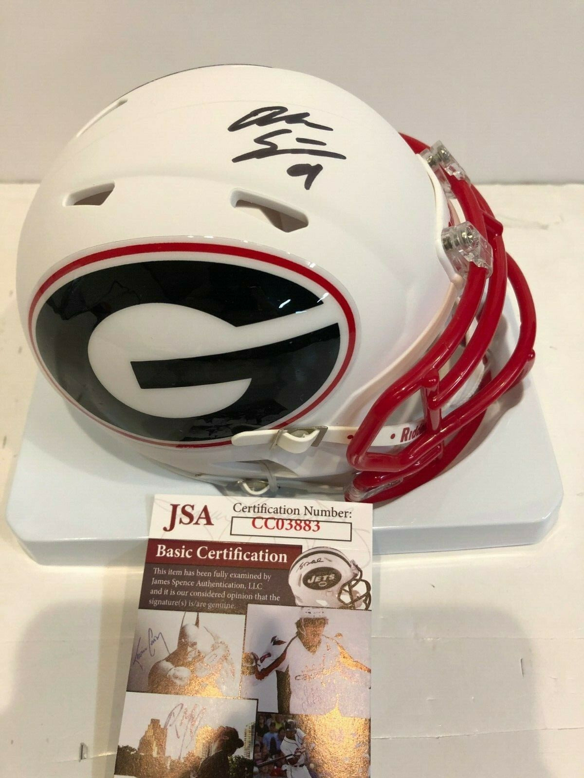 Alec Ogletree Autographed Signed Georgia Bulldogs Amp Mini Helmet Jsa Coa