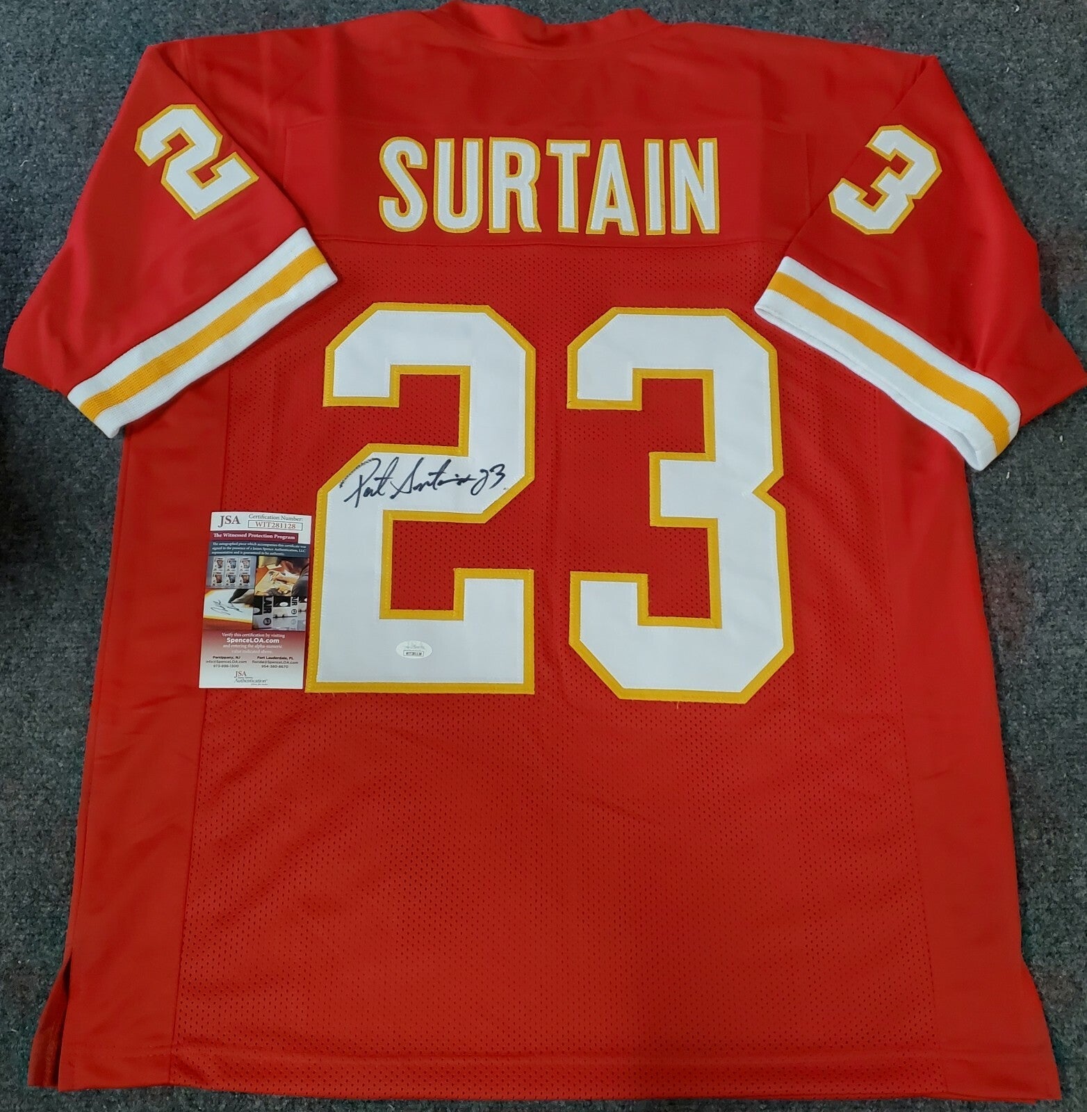 K.C. Chiefs Patrick Surtain Autographed Signed Jersey Jsa Coa
