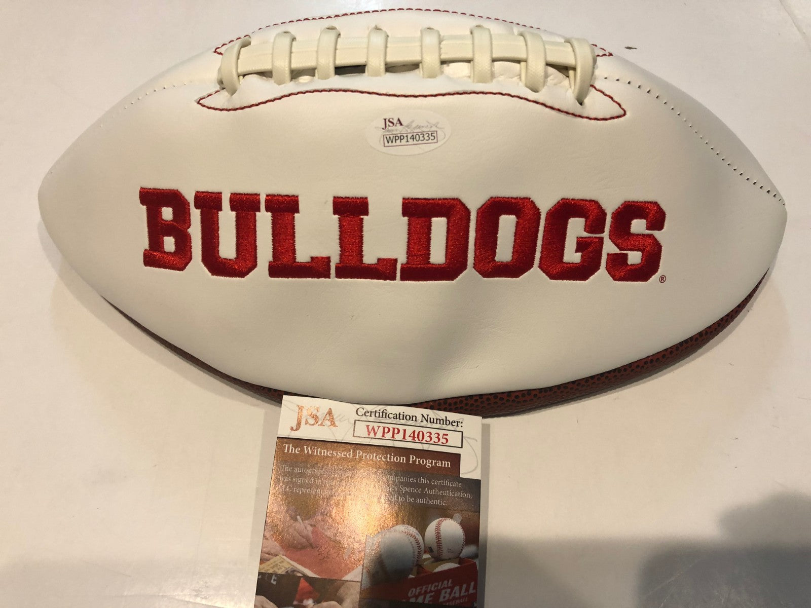 Alec Ogletree Autographed Signed Georgia Bulldogs Logo Football Jsa Coa