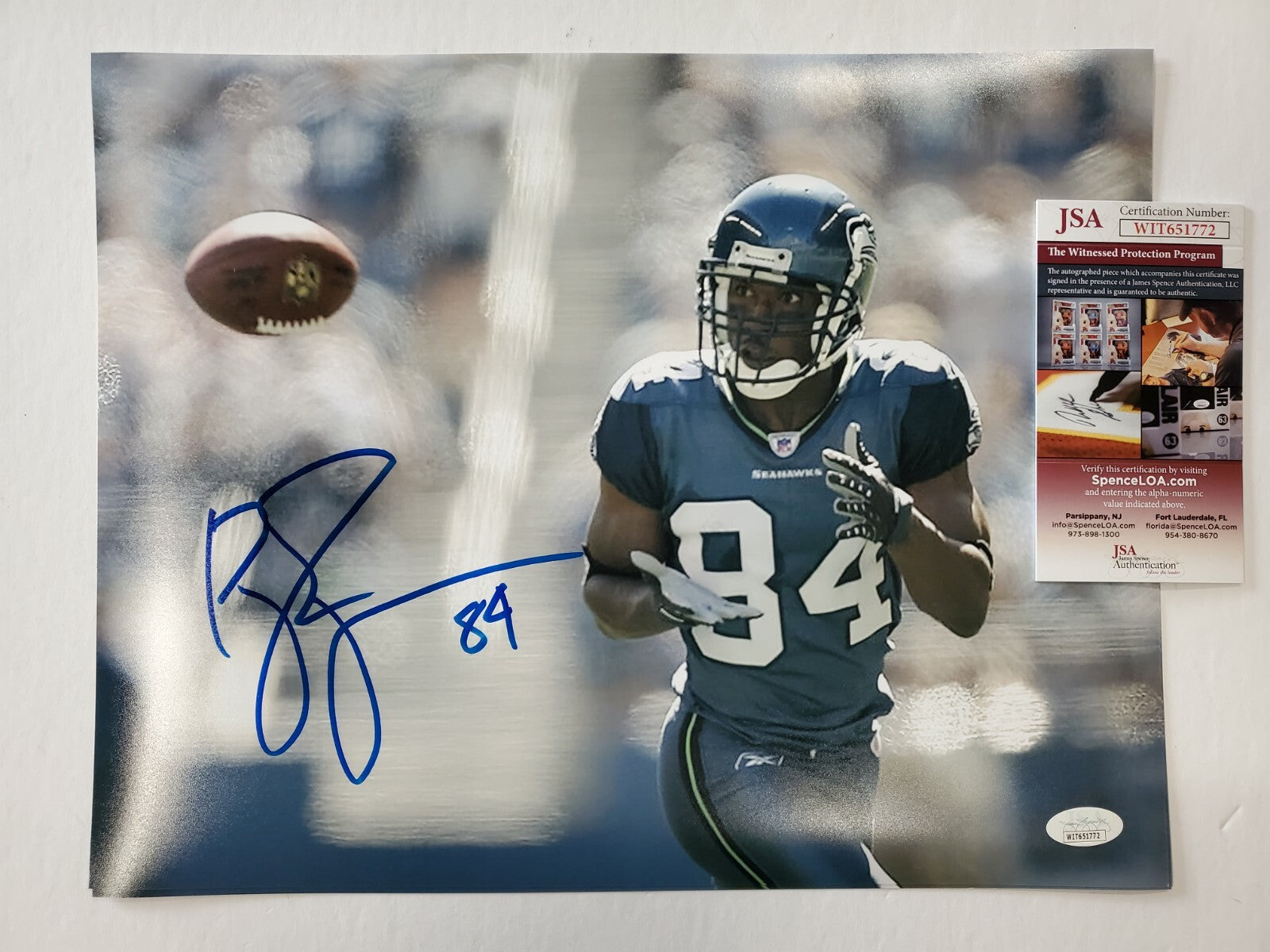 Seattle Seahawks Bobby Engram Autographed Signed 11X14 Photo Jsa Coa