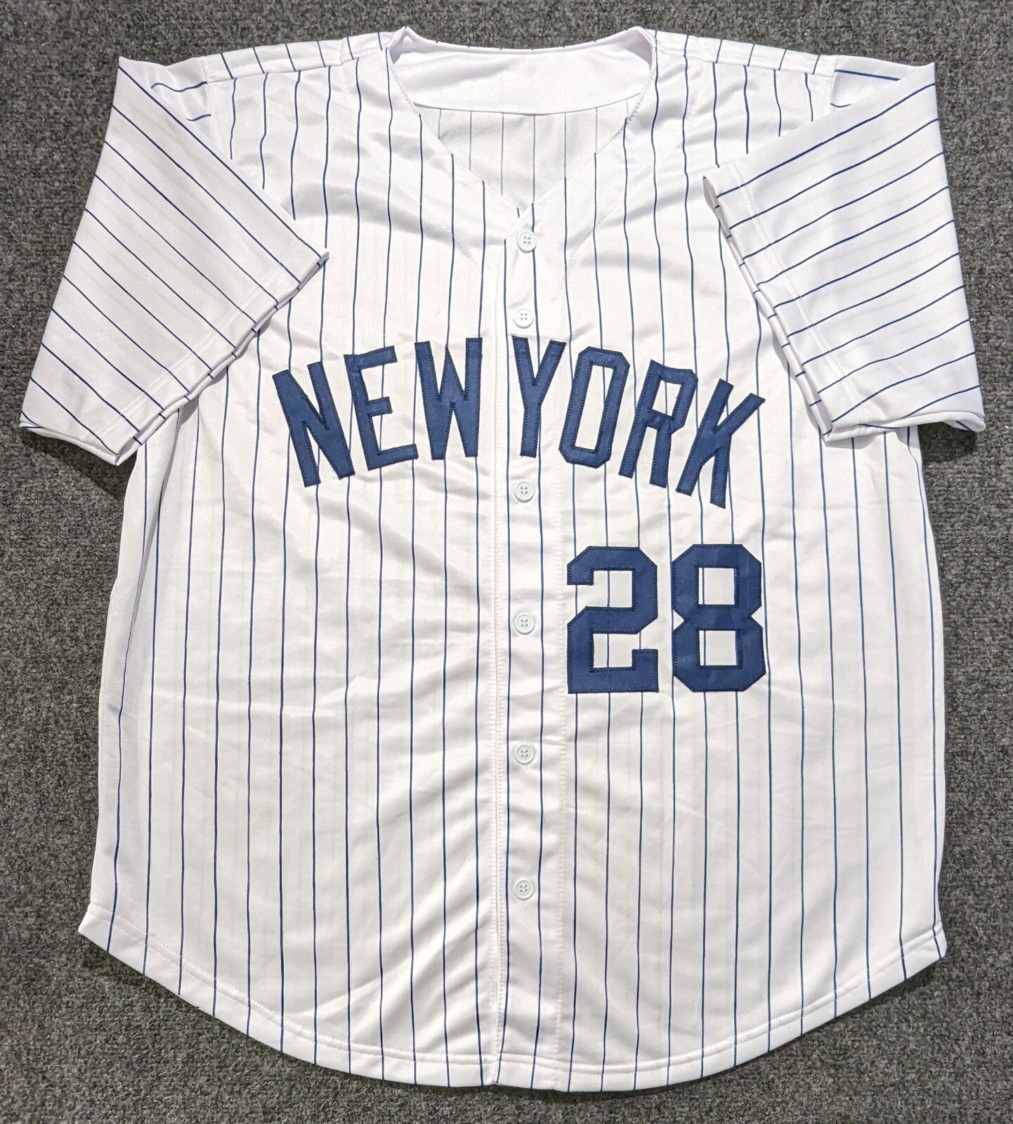 New York Yankees Albert "Sparky" Lyle Signed Custom Jersey Beckett Holo