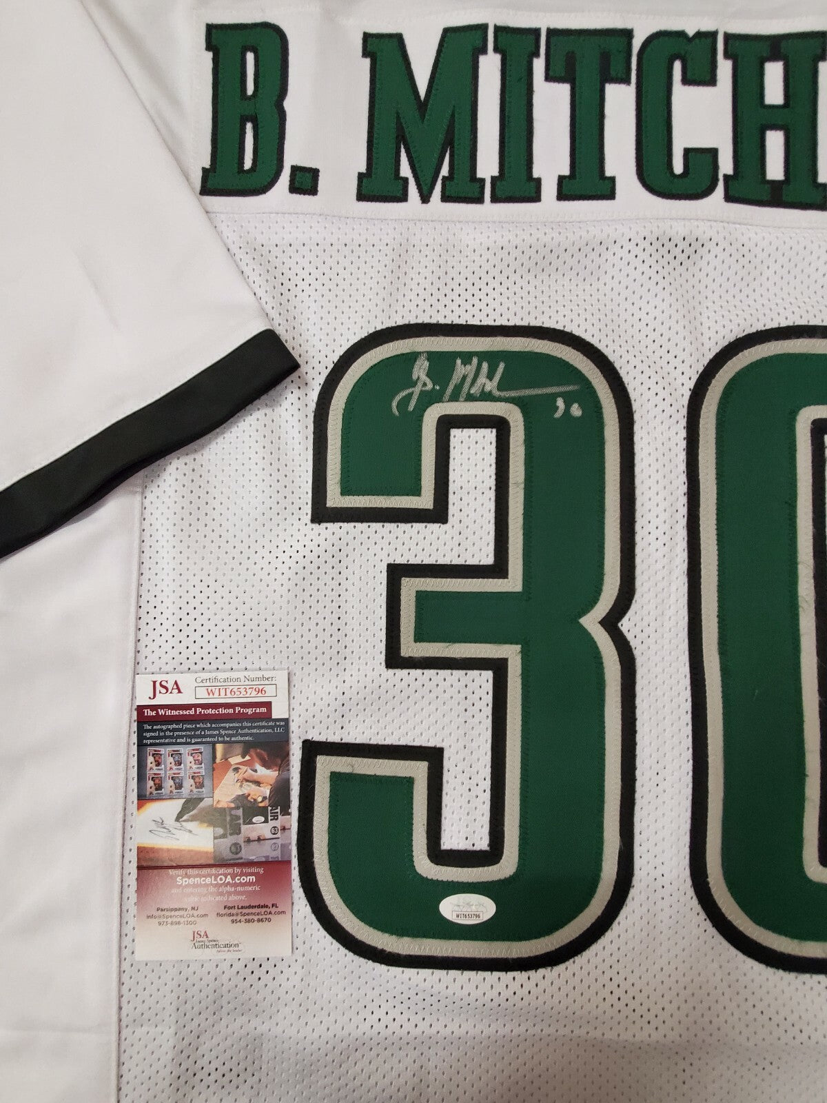 Philadelphia Eagles Brian Mitchell Autographed Signed Jersey Jsa Coa