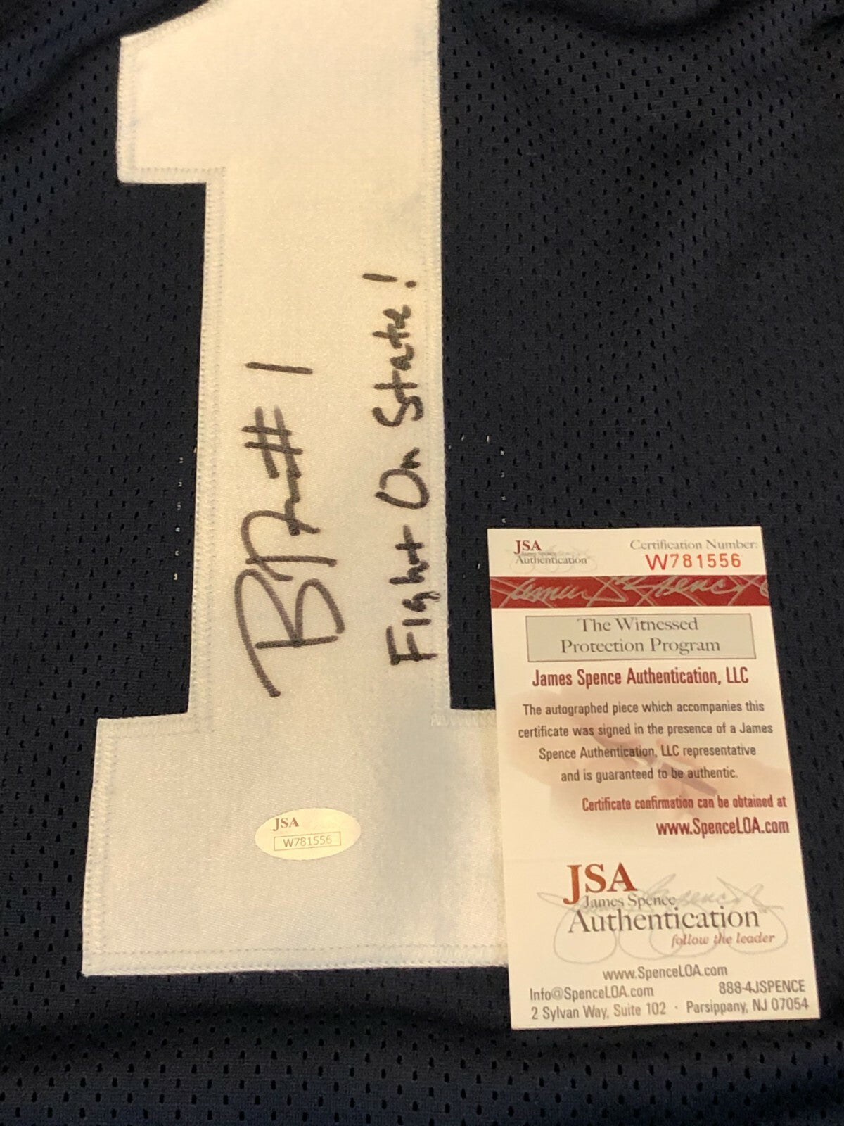 Penn State Bill Belton Autographed Signed Inscribed Jersey Jsa Coa