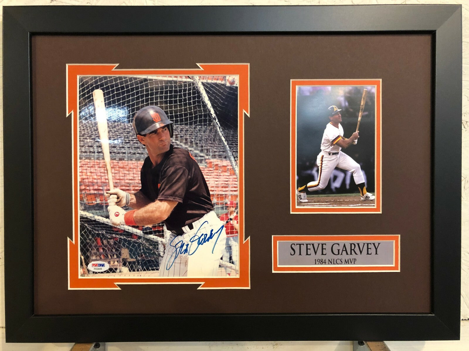 Framed Signed San Diego Padres Steve Garvey 8X10 Photo Collage Psa Coa
