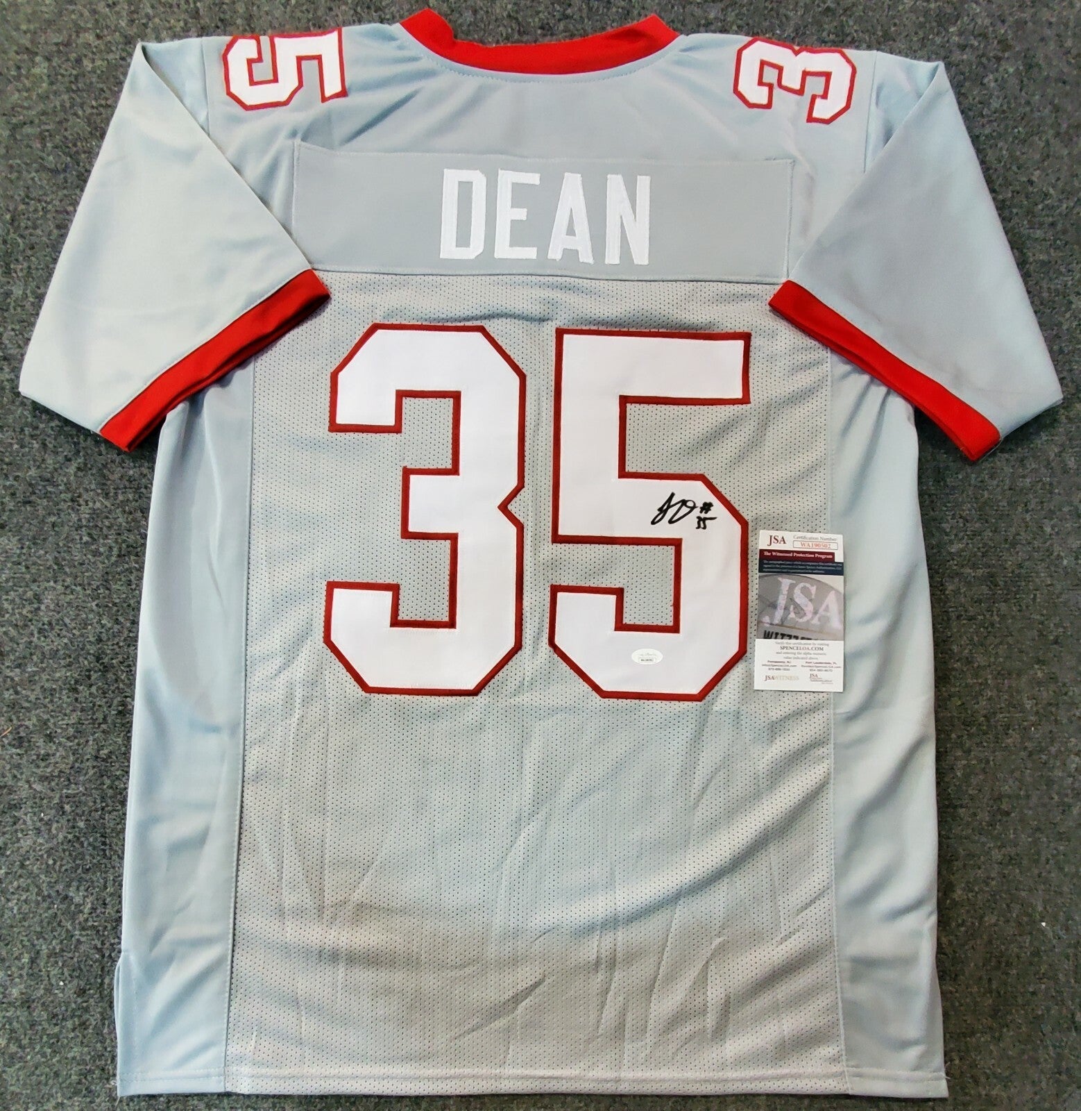 Tampa Bay Buccaneers Jamel Dean Autographed Signed Jersey Jsa Coa