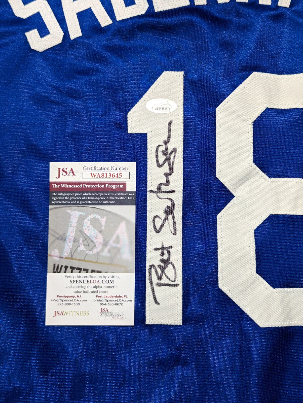 Kansas City Royals Bret Saberhagen Autographed Signed Custom Jersey Jsa Coa