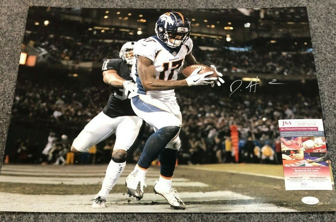 Denver Broncos Daesean Hamilton Autographed Signed 16X20 Photo Jsa Coa
