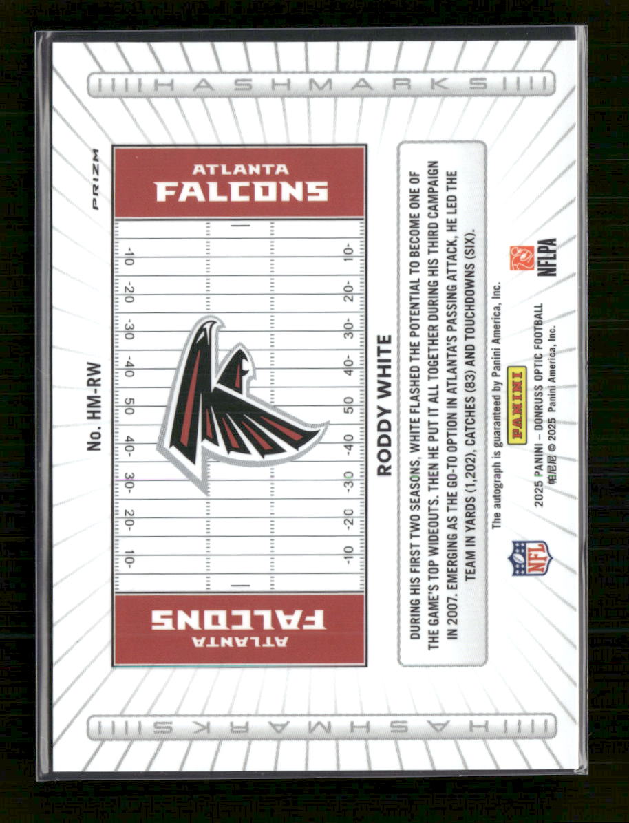 2025 Donruss Optic Hash Marks Roddy White Auto #HM-RW