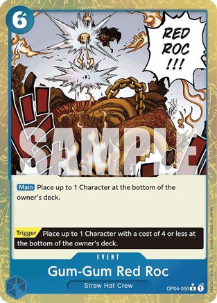 Gum-Gum Red Roc (Textured Foil) (OP04-056) - Premium Booster -The Best- Foil