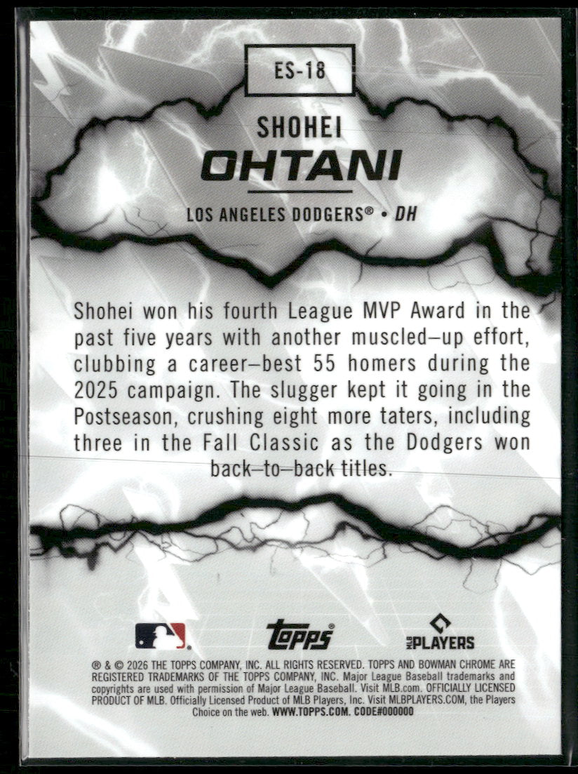 2026 Bowman Electric Sluggers Shohei Ohtani #ES-18