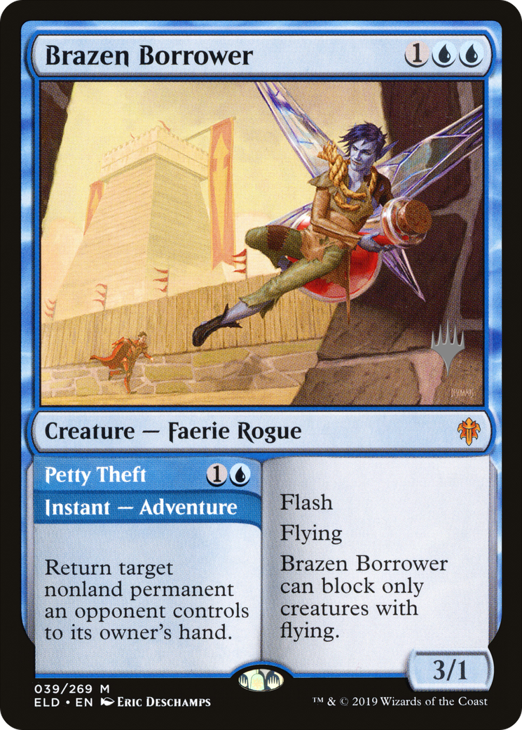 Brazen Borrower // Petty Theft (PPELD-39P) - Throne of Eldraine Promos Foil