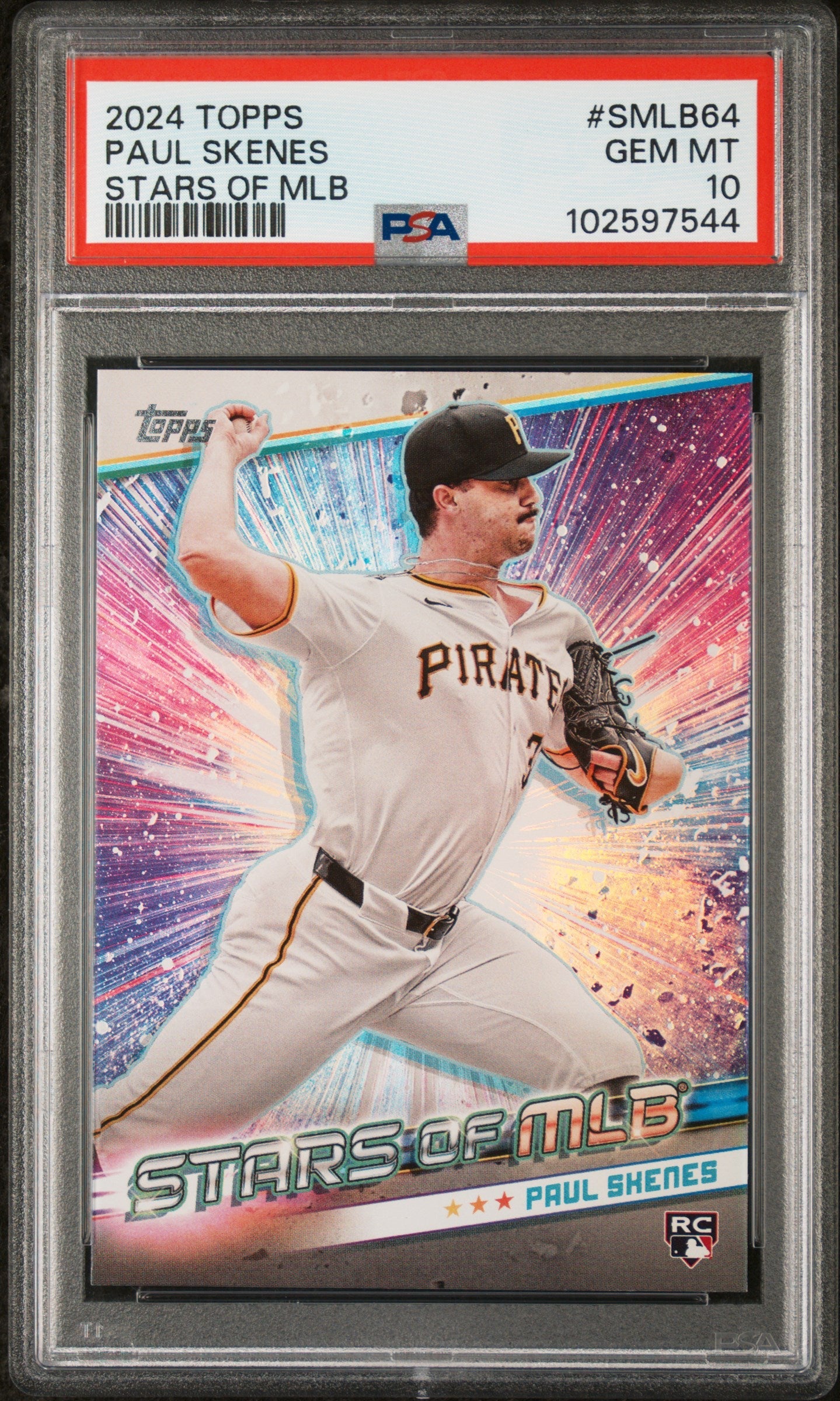 paul skenes graded rookie card Graded 2024 Topps Paul Skenes #SMLB64 Stars of MLB Rookie RC Baseball Card  PSA 10 Gem Mint