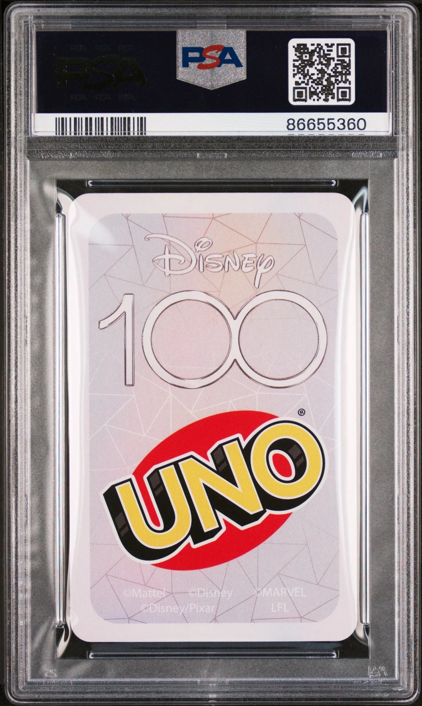2023 UNO DISNEY 100 LIGHTNING McQUEEN GREEN 3 PSA 10