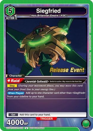 Siegfried (UEPR/CGH-1-058) - UE04BT CODE GEASS Lelouch of the Rebellion Release Event Cards