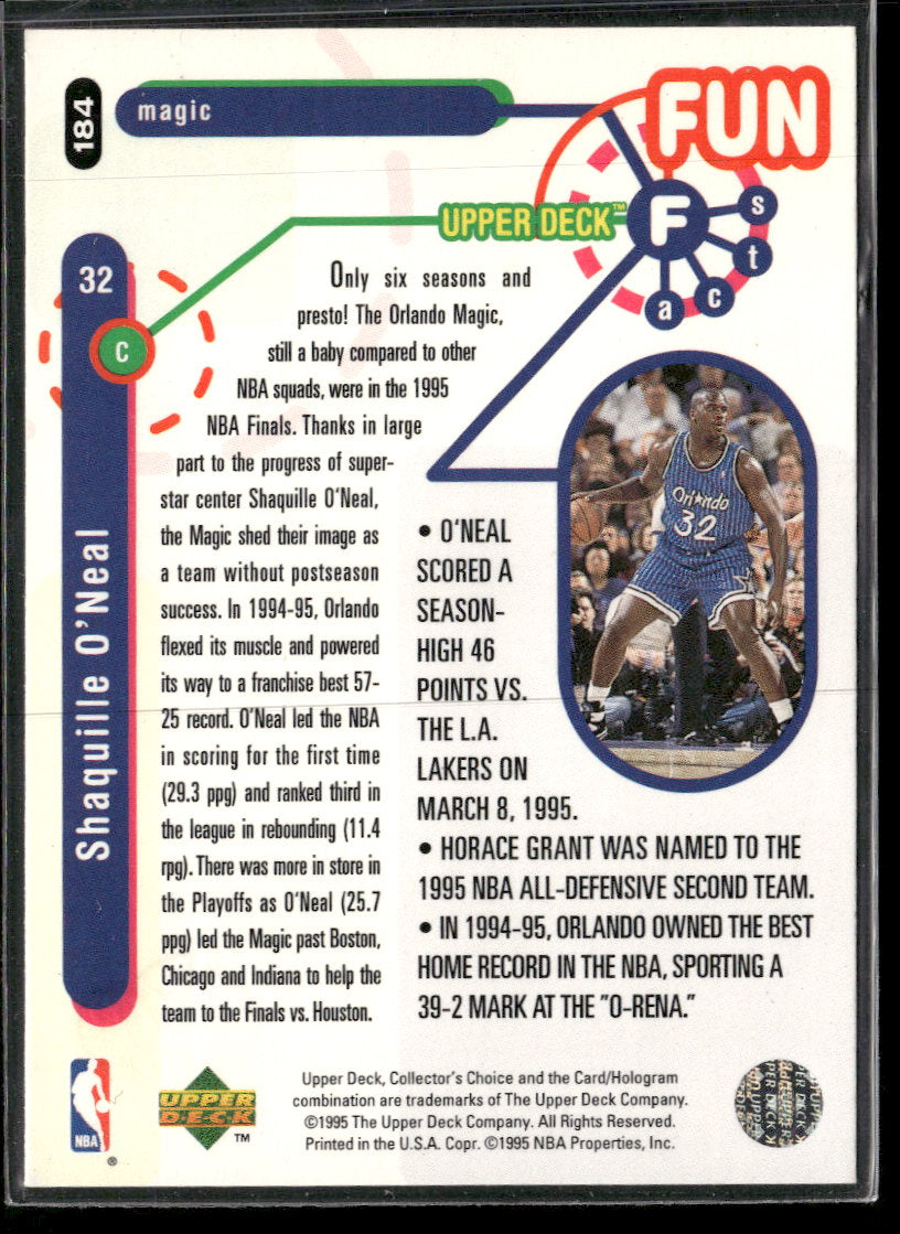 1995-96 Collector's Choice Platinum Player's Club Shaquille O'Neal #184
