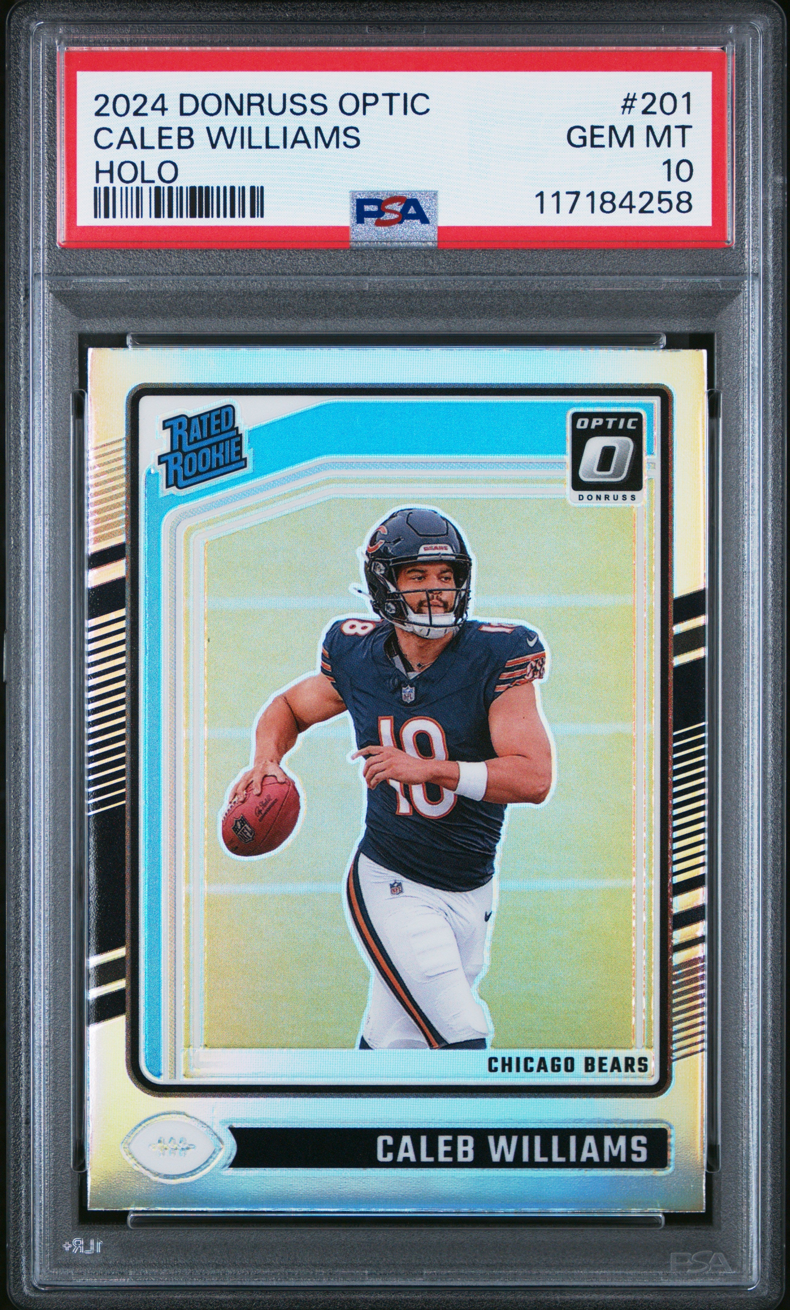 2024 Panini Donruss Optic Holo Caleb Williams 10 PSA #201