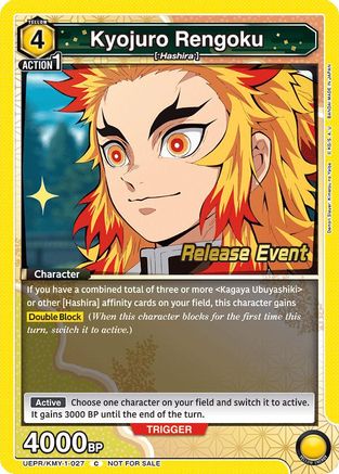 Kyojuro Rengoku (027) (UEPR/KMY-1-027) - UE05BT Demon Slayer Kimetsu no Yaiba Release Event Cards