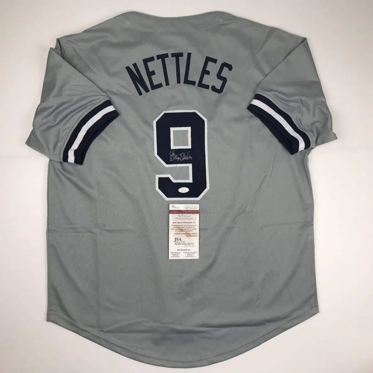 Autographed/Signed Graig Nettles New York Grey Baseball Jersey JSA COA