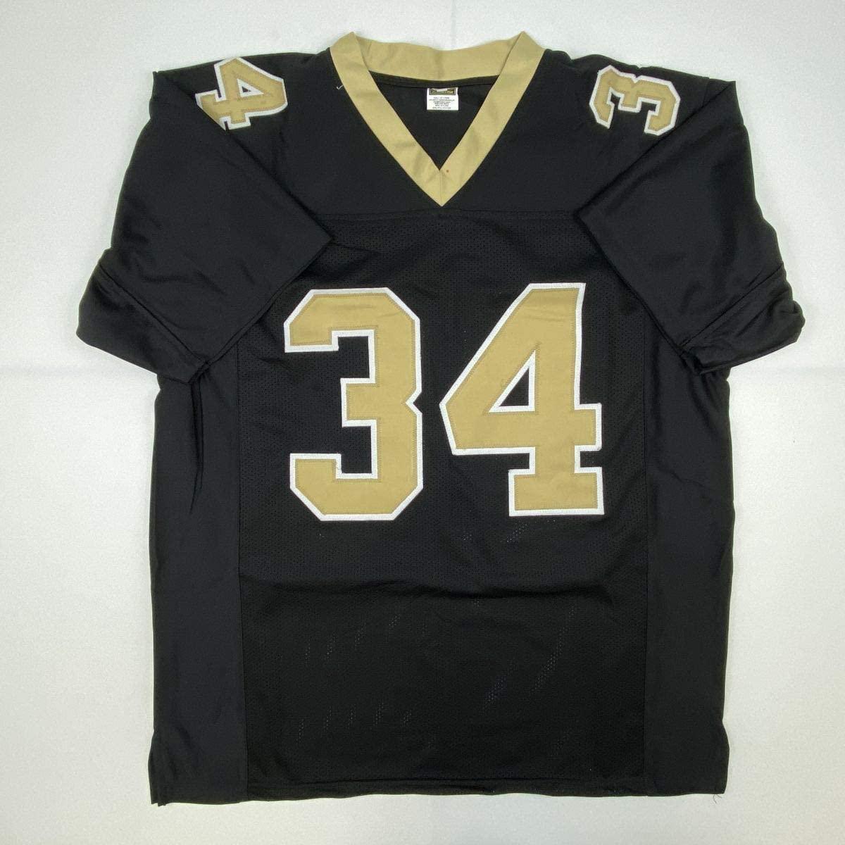 Autographed/Signed Ricky Williams New Orleans Black Football Jersey Beckett BAS COA