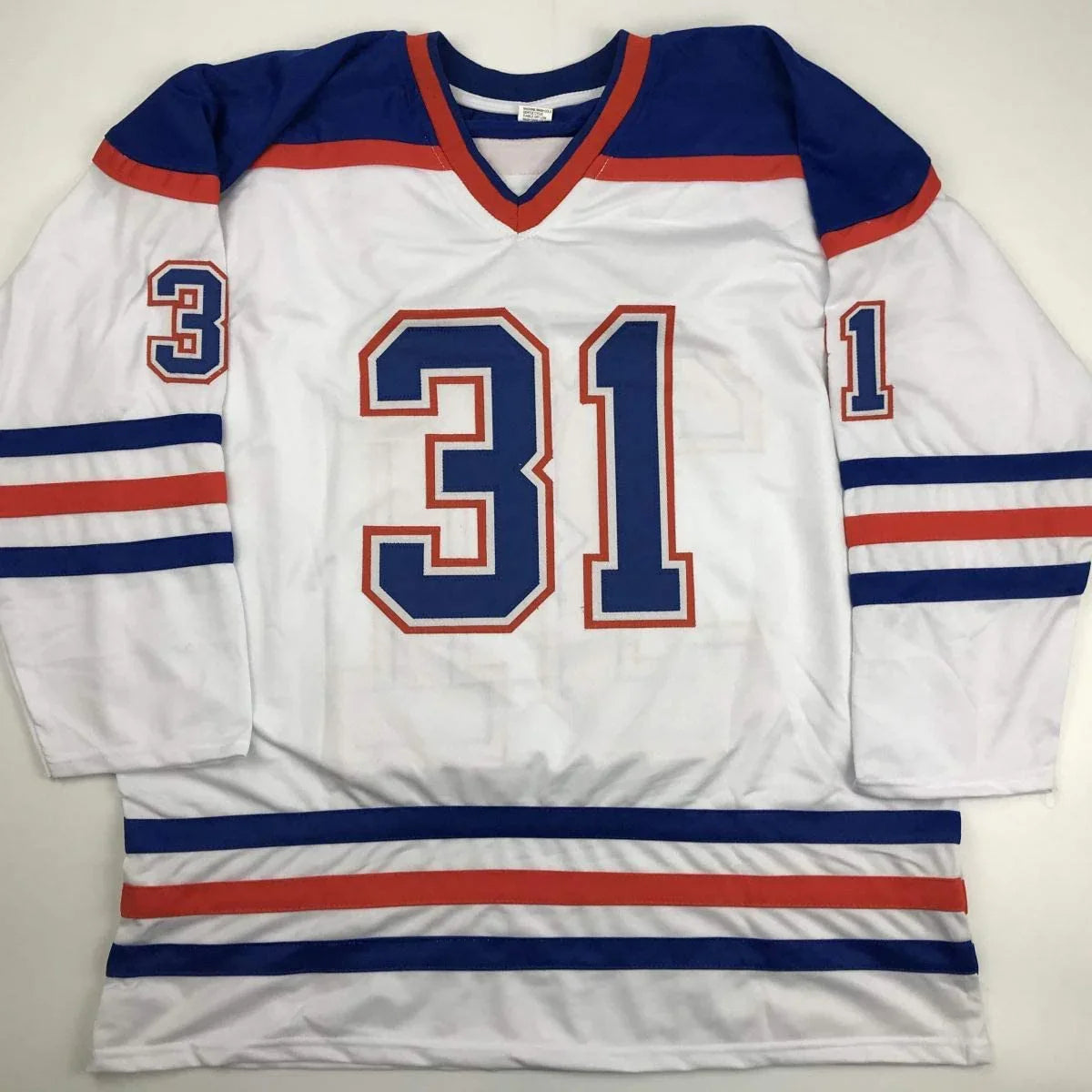 Autographed/Signed Grant Fuhr Edmonton White Hockey Jersey JSA COA