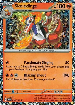 Skeledirge (Sparkle Holo) 038/198 - Miscellaneous Cards & Products Holofoil
