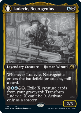 Ludevic, Necrogenius // Olag, Ludevic's Hubris (DBL-233) - Innistrad: Double Feature: (Double Faced Transform) Foil
