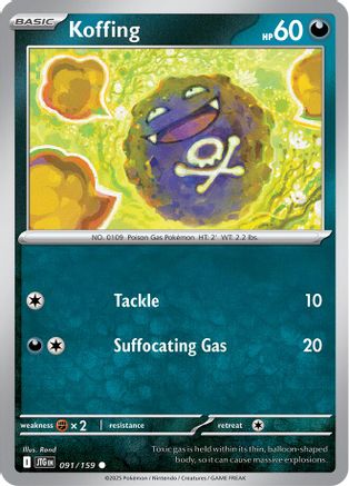 Koffing 091/159 - SV09 Journey Together Reverse Holofoil