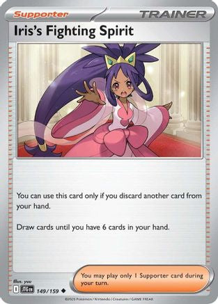Iris's Fighting Spirit 149/159 - SV09 Journey Together Reverse Holofoil