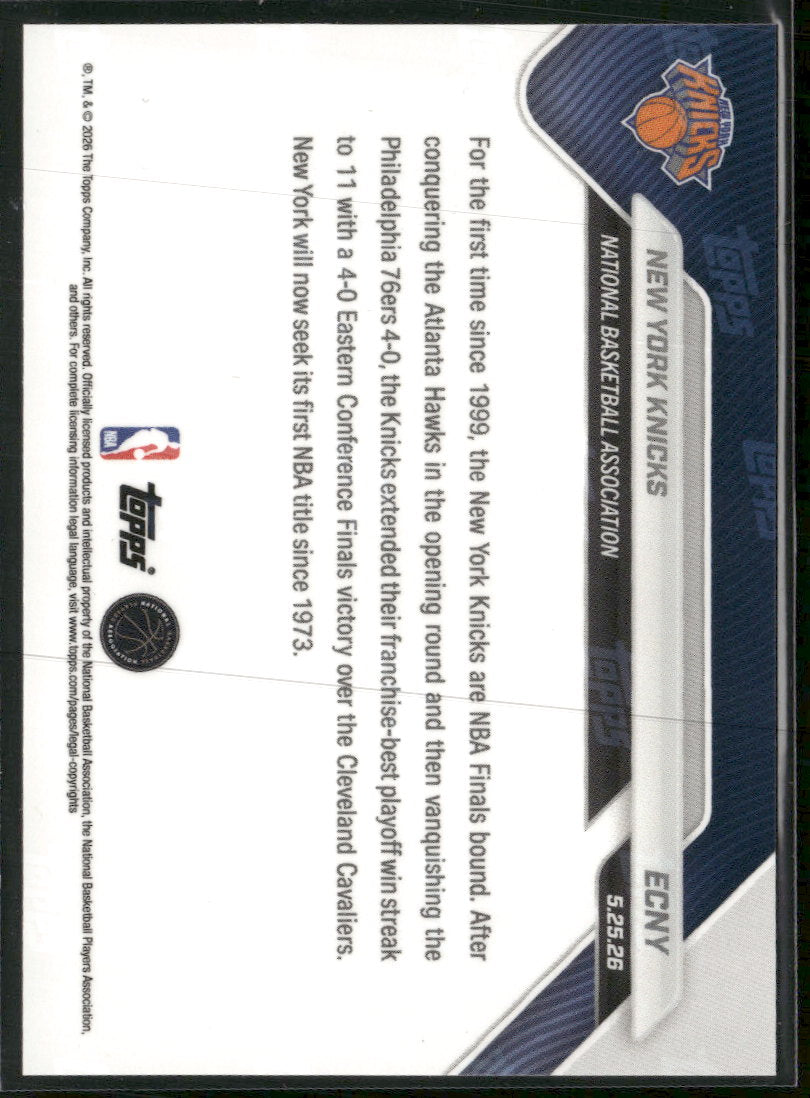 2025-26 NBA Topps NOW Eastern Conference Champions