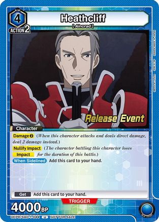 Heathcliff (UEPR/SAO-1-044) - UE07BT Sword Art Online Release Event Cards