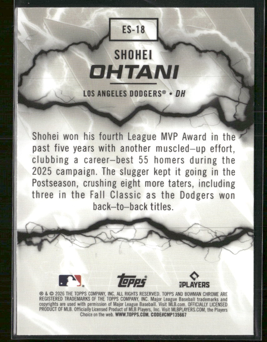 2026 Bowman Electric Sluggers Mojo Refractors Shohei Ohtani #ES-18
