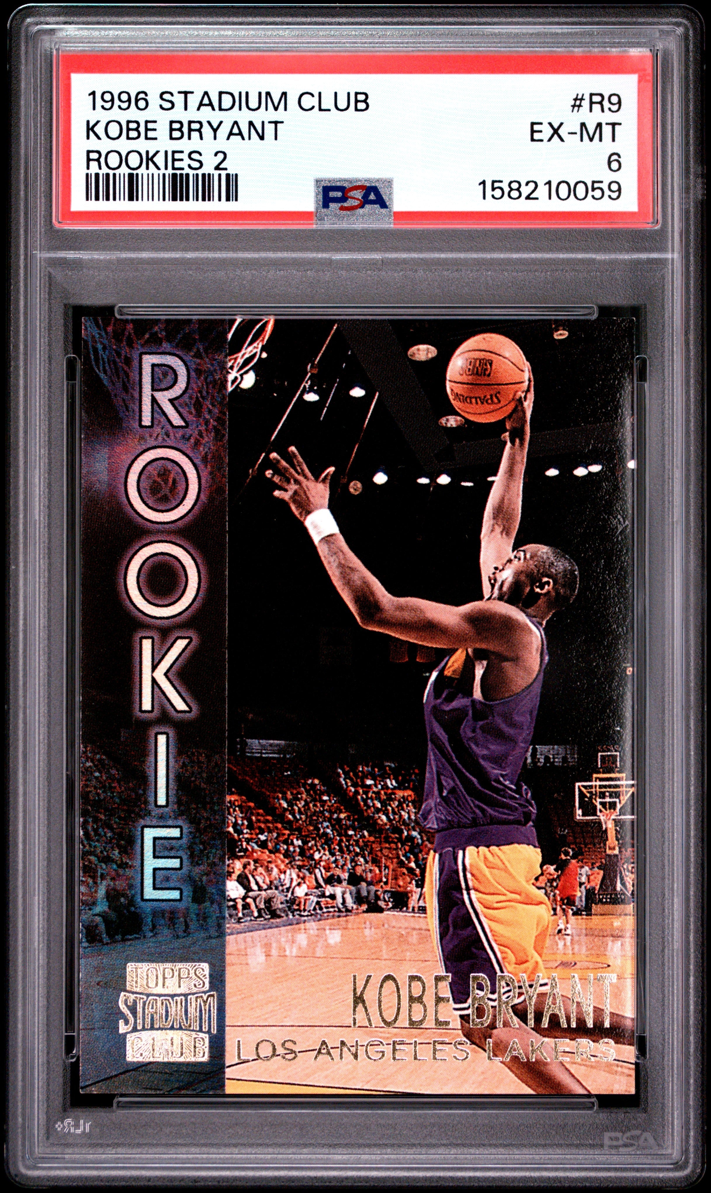 1996 Stadium Club Rookies 2 Rookies 2 Kobe Bryant 6 PSA #R9